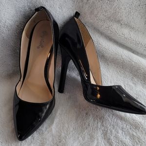 Patent leather pumps